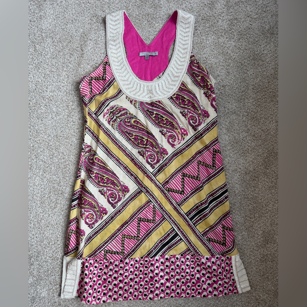 Vintage St Barths Hand Beaded Dress